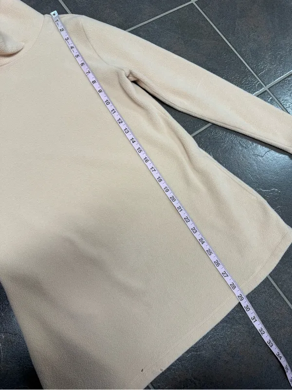 Dudley Stephens Cobble Hill Tunic Turtleneck Vello Fleece Beige Medium - Image 11