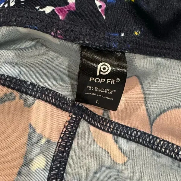 Popfit Floral Leggings Women’s Large - Image 3