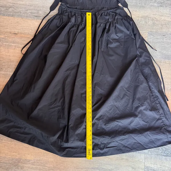 ASTR‎ The Label Shelby Dress Black Puff Sleeve Open Back High Neck Maxi Large - Image 9