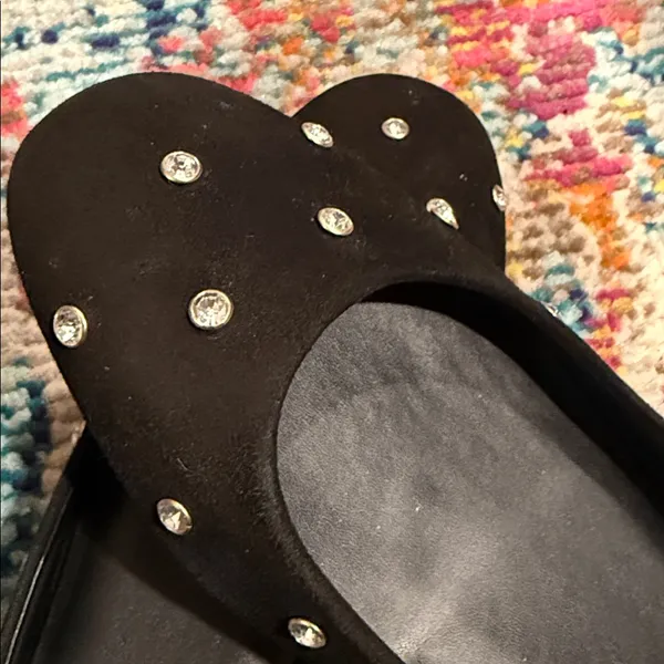 Kate Spade | ♠️ | Marlee Black Suede Flats with Sparkle Studs | Sz 8.5 - Image 3