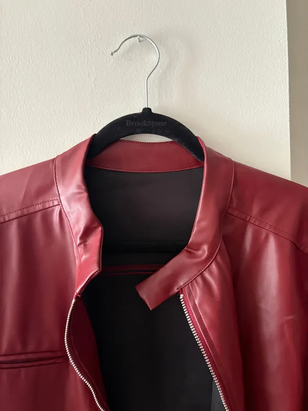 Red Leather Jacket Size XL - Image 6