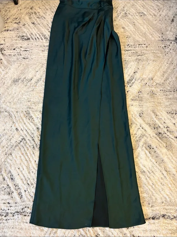 BHLDN Sleeveless Maxi Formal Dress Women Size 4 Dark Green - Image 4