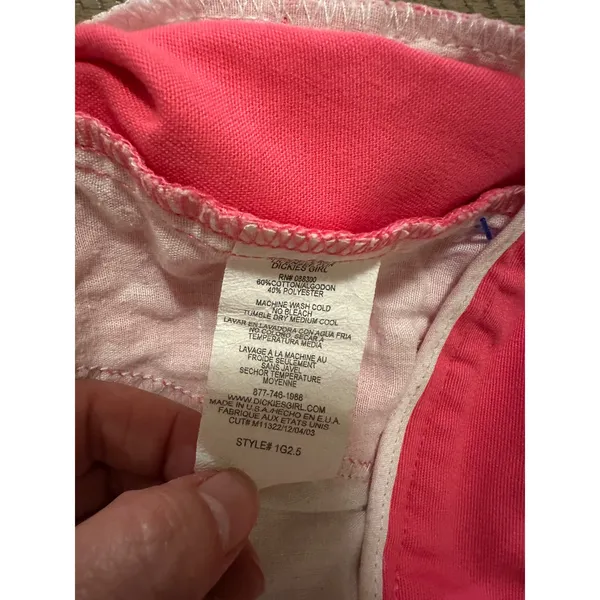 VINTAGE Y2K Dickies Girl Pink‎ Low-Rise Shorts - Made in USA - Image 5