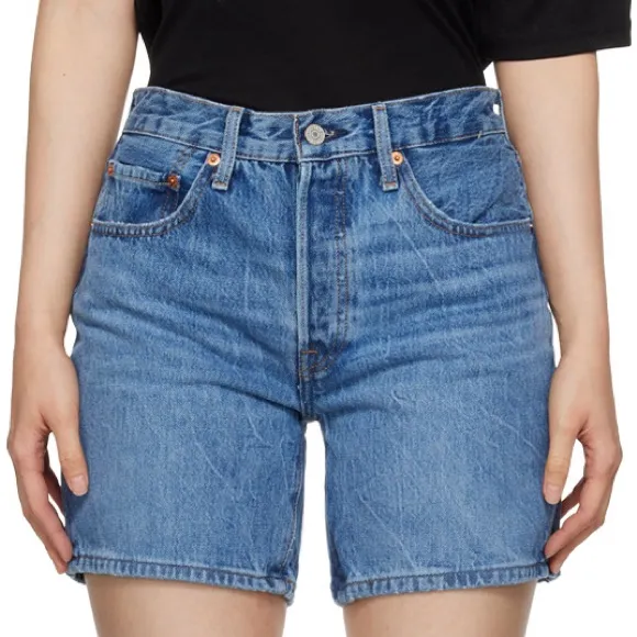 Levi’s Plus Size 501 Mid Thigh Shorts Pleased To Meet You size 32 858330056 - Image 16