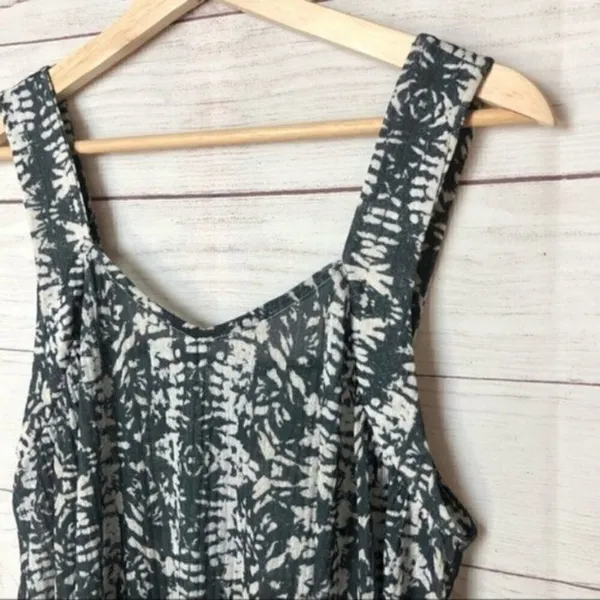 Zara Black & White Printed Trapeze‎ Sleeveless Maxi Dress S - Image 4