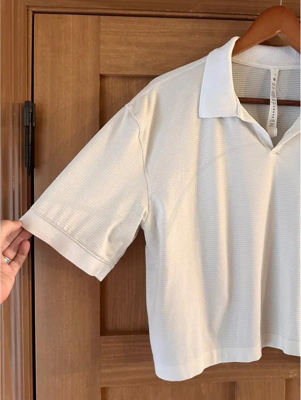 Lululemon Swiftly Tech Relaxed-Fit Polo Shirt in White Women’s size 14 LW3GMJS - Image 3