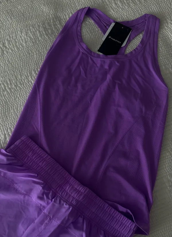 Fabletics Racerback Tank Top & shorts  - Image 4