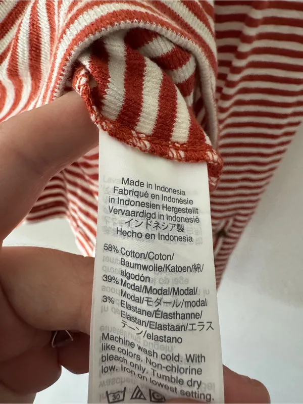 Madewell‎ Stripe Long Sleeve Knit Top Button Detail Sleeve - Image 5
