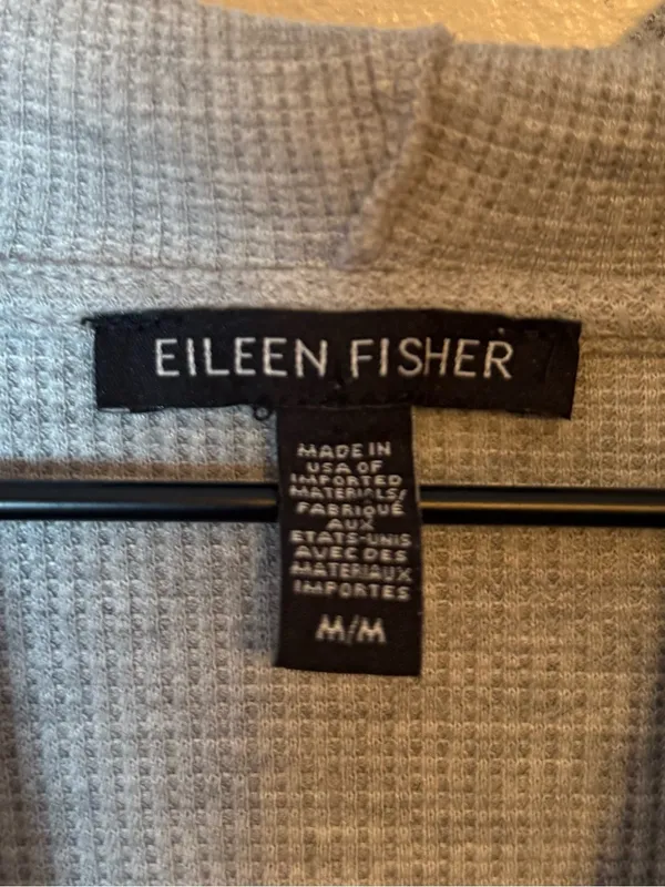 Eileen Fisher Cozy Waffle‎ Knit Hooded Top - Image 4