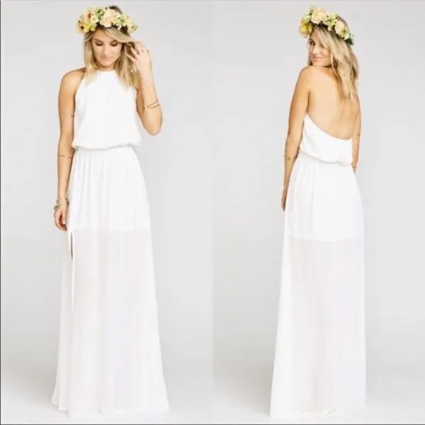 Show me your Mumu ivory crisp bridesmaids‎ dress medium nwot wedding bride - Image 2