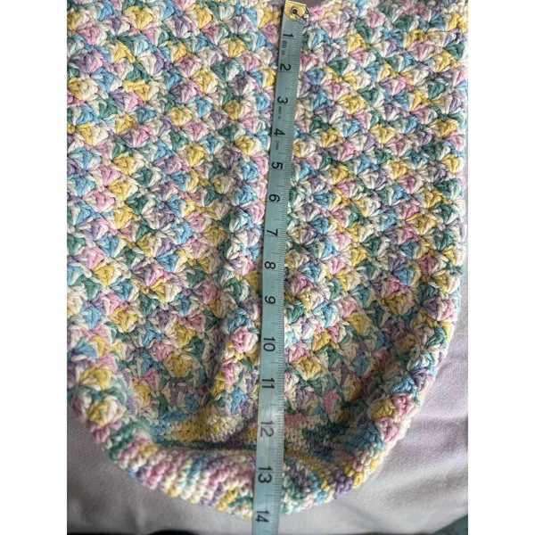 Crochet Boho Bag‎ Handmade Shoulder Multi Colorful Knit Hippie NWOT - Image 3