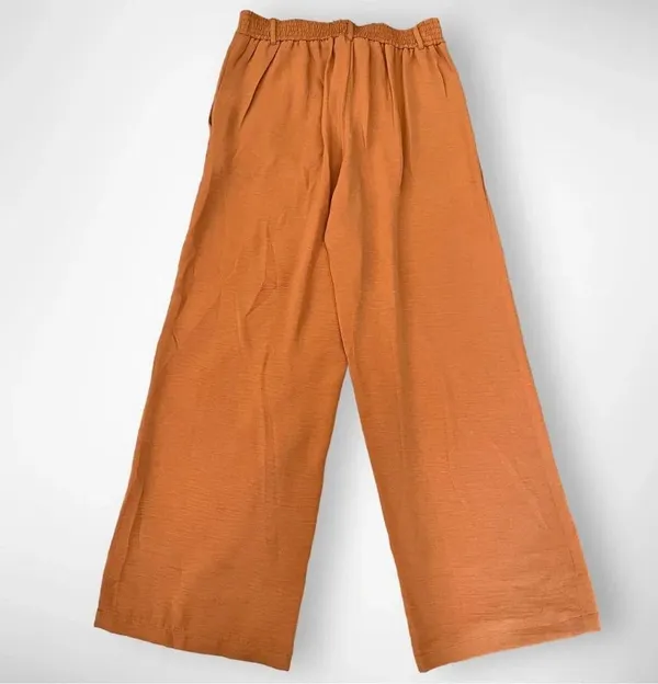 OPHELIA ROE Women's Camel‎ Brown Wide Leg Trousers Size Medium | NWT - Image 2