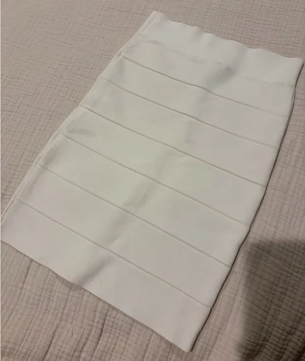 BCBGMAXAZRIA Skirt Bandage White - Image 2