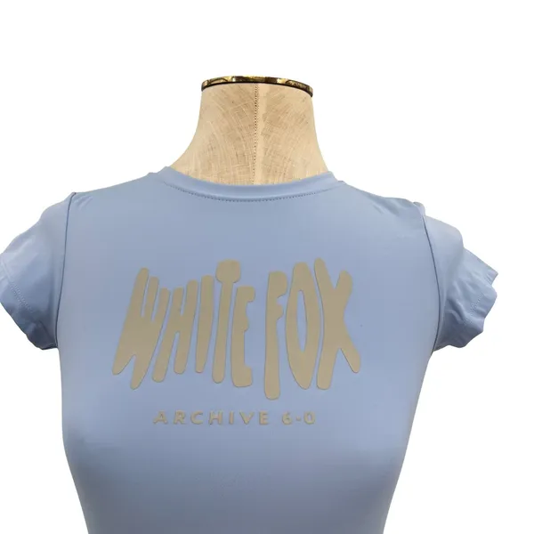 White Fox Boutique Archive 6.0‎ Baby Tee Sky Blue Shirt Short Sleeve Size XXS - Image 4