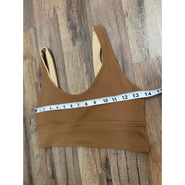 Lululemon Like a Cloud Longline Sports Bra Camel Tan Size 8 Medium Support - Image 6