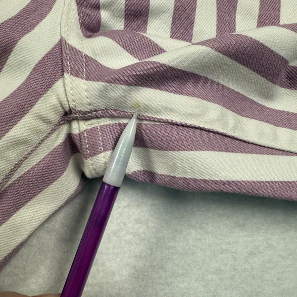J Crew Everyday Wide Leg Ankle Jeans Womens 24 Purple Striped High Rise New - Image 13
