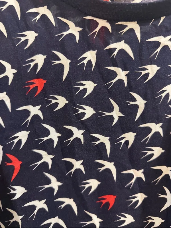 Maeve Anthropologie Bird Print Blouse Size 12 - Image 2