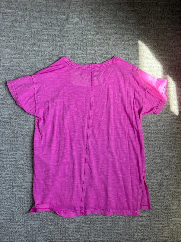 Pilcro Hot Pink Short Sleeve Tee - Image 3