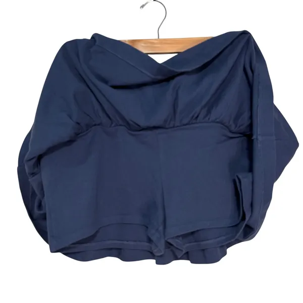 American Eagle Navy Blue Ruffle Skort Womens Large Cotton Jersey Mini Skirt‎ L - Image 11