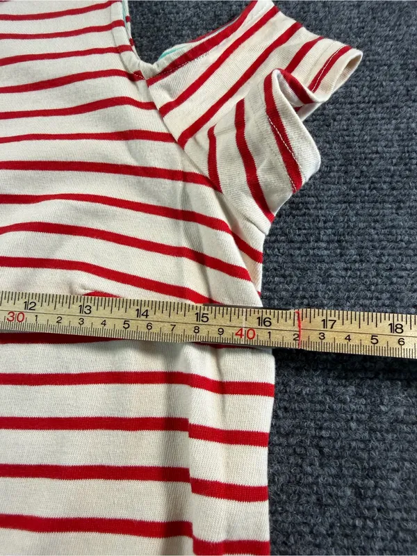 Maeve Anthropologie Dress Small One Shoulder Stripe Red White Summer Party Boat - Image 5