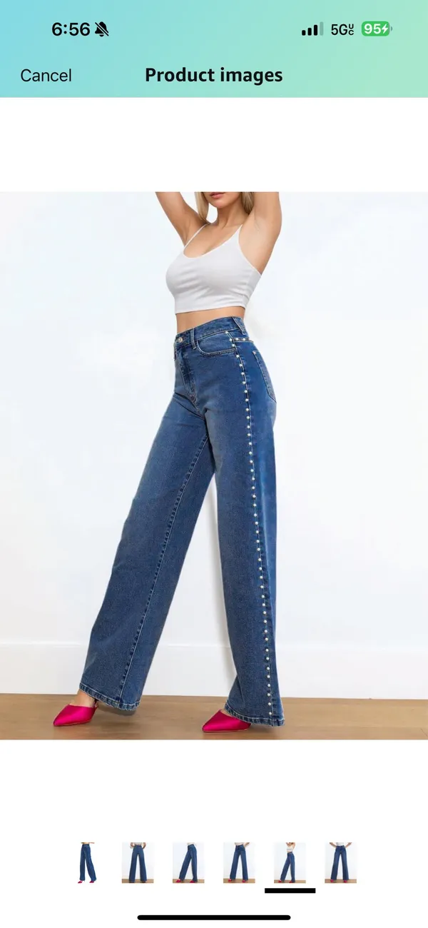 Size small pearl jeans Blue - Image 2