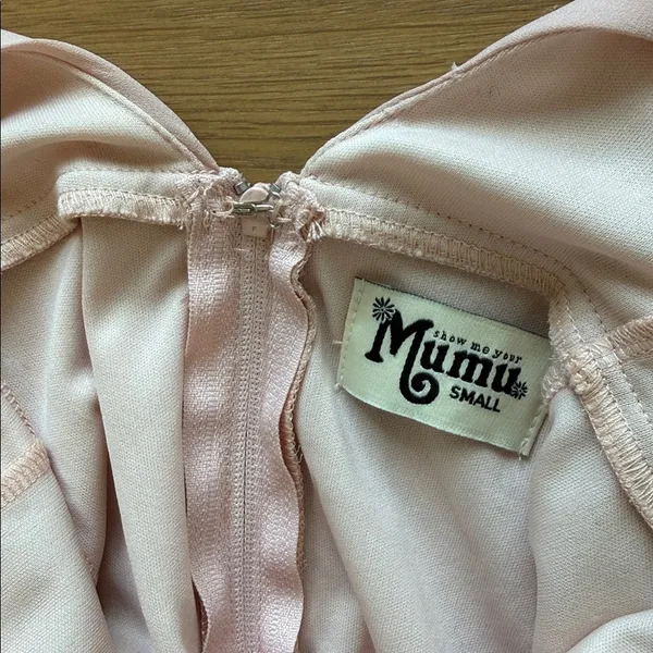 Show Me Your MuMu Jenn Maxi Dress Dusty Blush Pink Small - Image 8