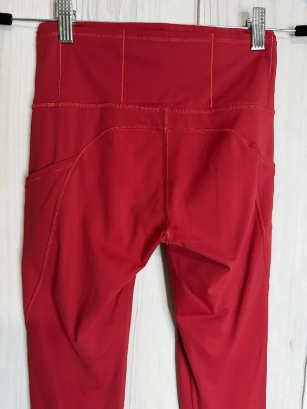 Lululemon Fast Free HR Tight Nulux Leggings Women’s 4 Red Activewear Gym Yoga - Image 5
