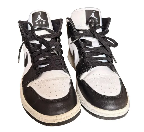 Nike Air Jordan 1 Mid White/Black Panda Black White DV0991-101 Size US 9.5 Women - Image 2