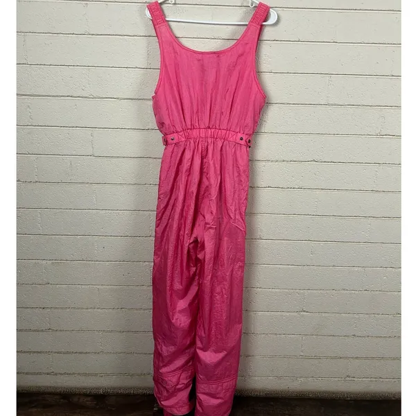Descente vintage bright pink One-Piece Ski Suit size 26 - Image 2