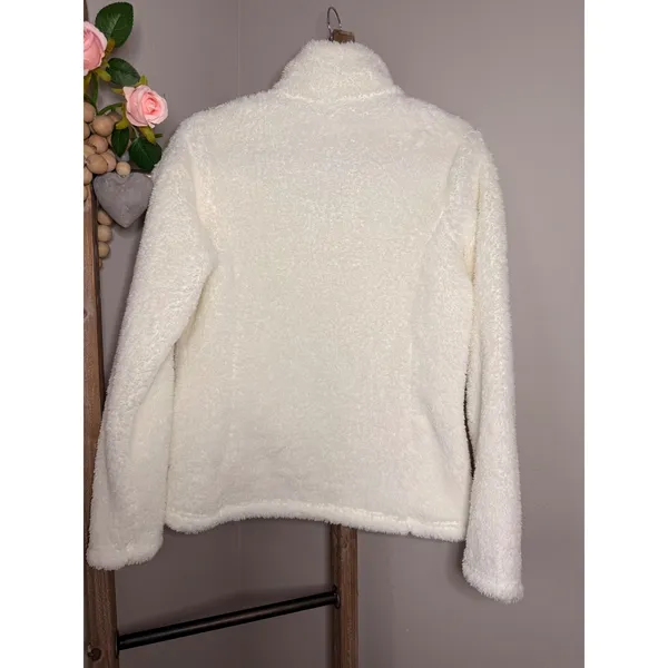 Patagonia Los Gatos 1/4 Zip Fleece Pullover Birch White 25235 Women Medium - Image 4