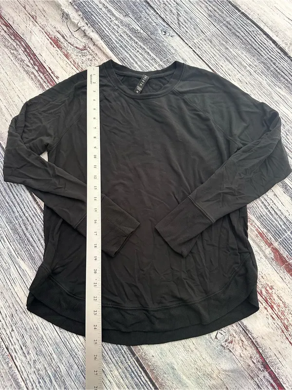 Athleta Mindset Modal Sweatshirt Black Long Sleeve Pullover Women’s - Image 9