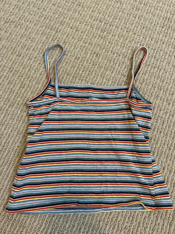Brandy Melville Rainbow Striped Tank Top - Image 4