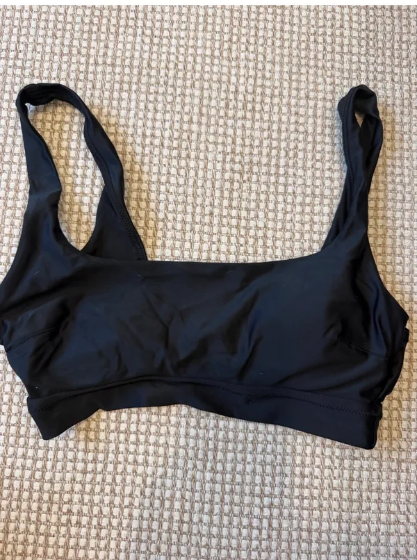 Aerie Bikini Top Scoop Wide Strap Black - Image 3