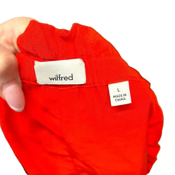 Aritzia Wilfred Montrouge‎ Flowy Crepe Shorts Red Size Large - Image 5
