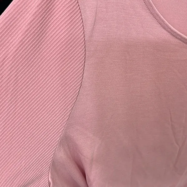 Victorias Secret Baby Light Pink Wrap Tie Crop Top‎ Ribbed Balletcore Size XL - Image 3