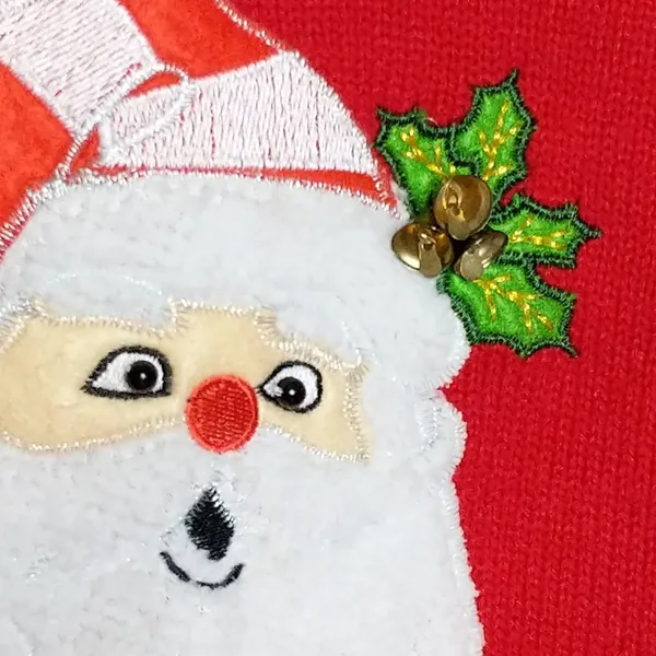 Santa Claus Ho Ho Ho Sweater - Size L - GUC - Image 4