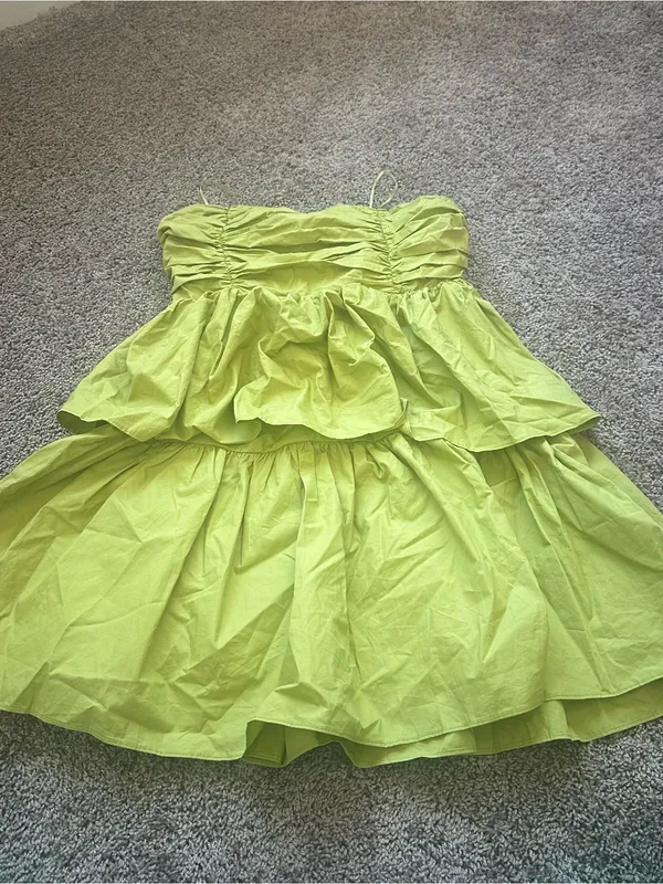 Endless Rose Lime Green Tiered Mini Dress - Image 3
