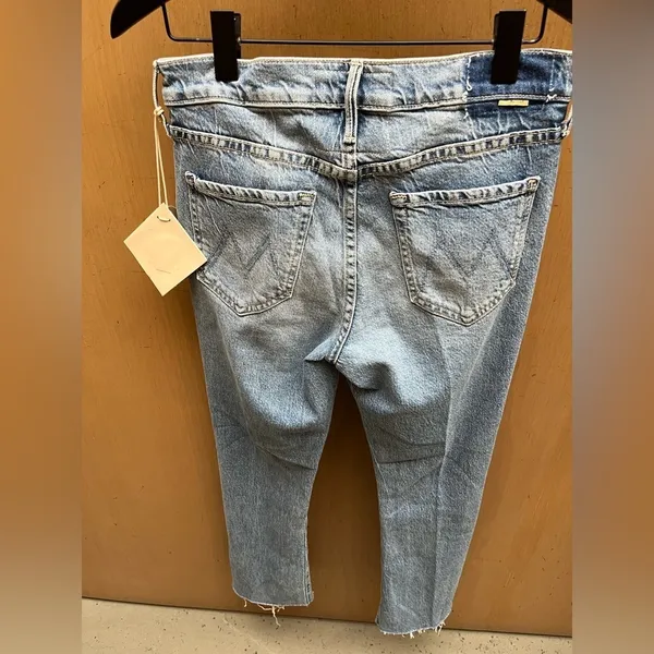 NWT Mother Denim The Dodger Flood Loose Fit Jeans in Mediterranean Muse Blue 28 - Image 5