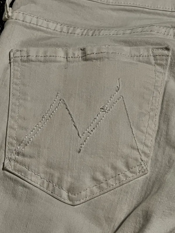 Mother Womens 27x32 pony boy fray jeans - Image 11