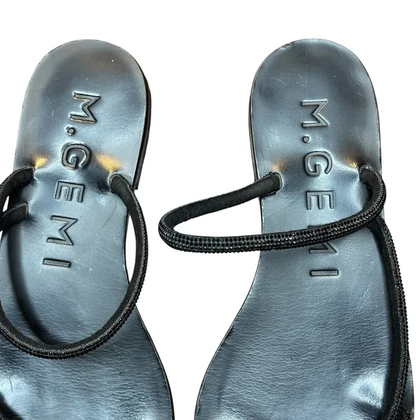 M.Gemi Shoes Womens Size 36 Leather Strappy Slide Sandals Made In Italy Chic‎ - Image 2