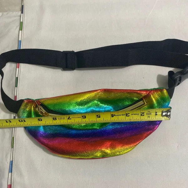 Rainbow Holographic Fanny Pack Waist Belt Bag Festival Adjustable - Image 3