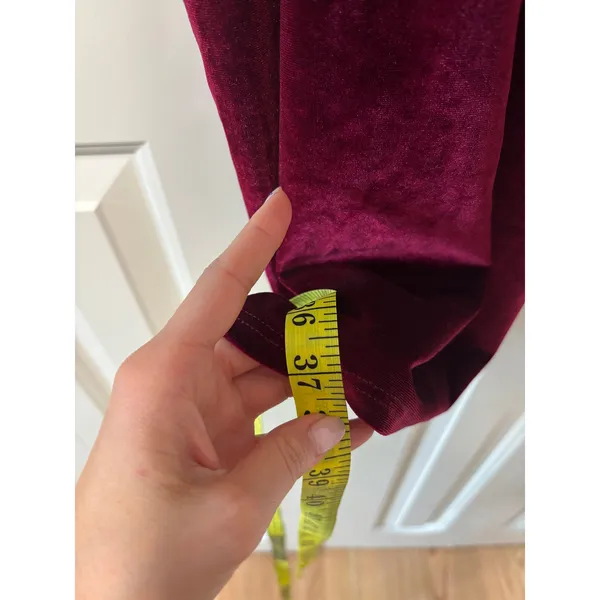 Burgundy Velvet Strappy Midi Dress - Image 5