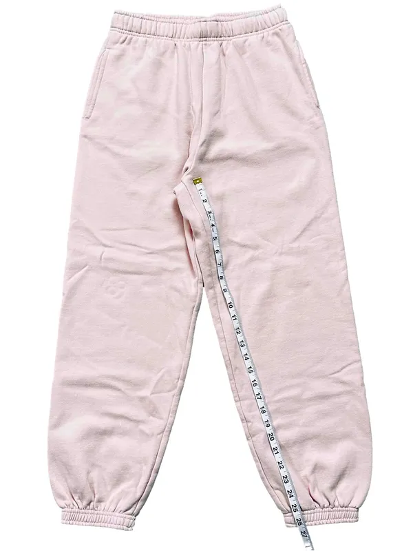 KUT from Kloth & SO Boyfriend Fit High Rise Cozy Fleece Jogger Sweatpants Pink Medium - Image 6