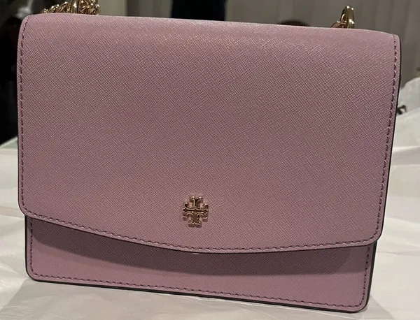 Tory Burch Emerson mini Bag Dusty Violet Leather - Image 4