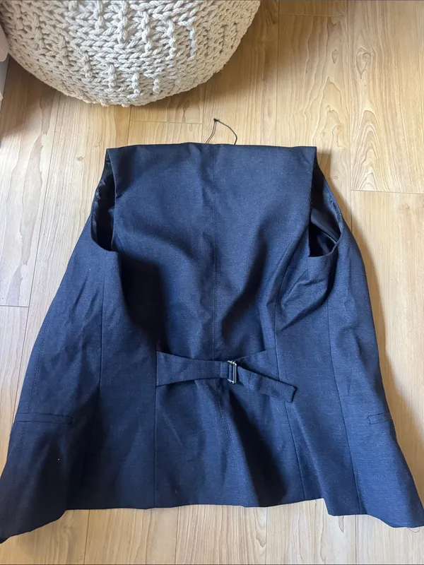 Zara Black Sleeveless Tailored Button Vest - Image 3