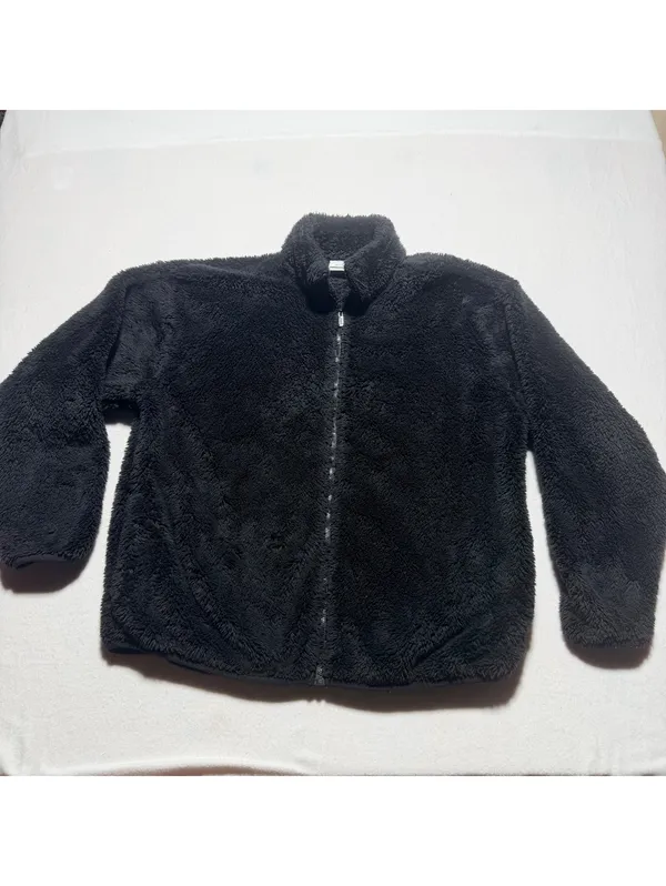 NK Victoria’s Secret Women’s Black Sherpa Fleece Full Zip Jacket Size M - Image 5