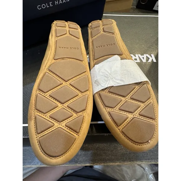 Cole Haan Women's Evelyn Bow Driver Suede Loafers Size 7 Birch Leather - Image 8