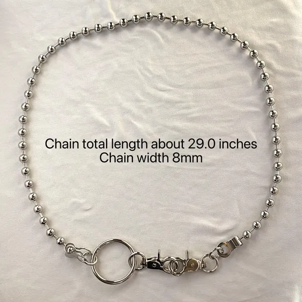 Bead Pants Chain for Men Women,Jeans Chain,Keys Chain,Biker Wallet Chain,Streetwear Punk Hip Hop Unisex Style - Image 5