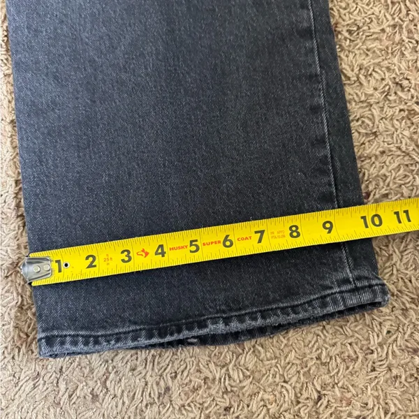 Abercrombie & Fitch Distressed Black Gray 90’s Relaxed Jean High Rise Size 34/18 - Image 8