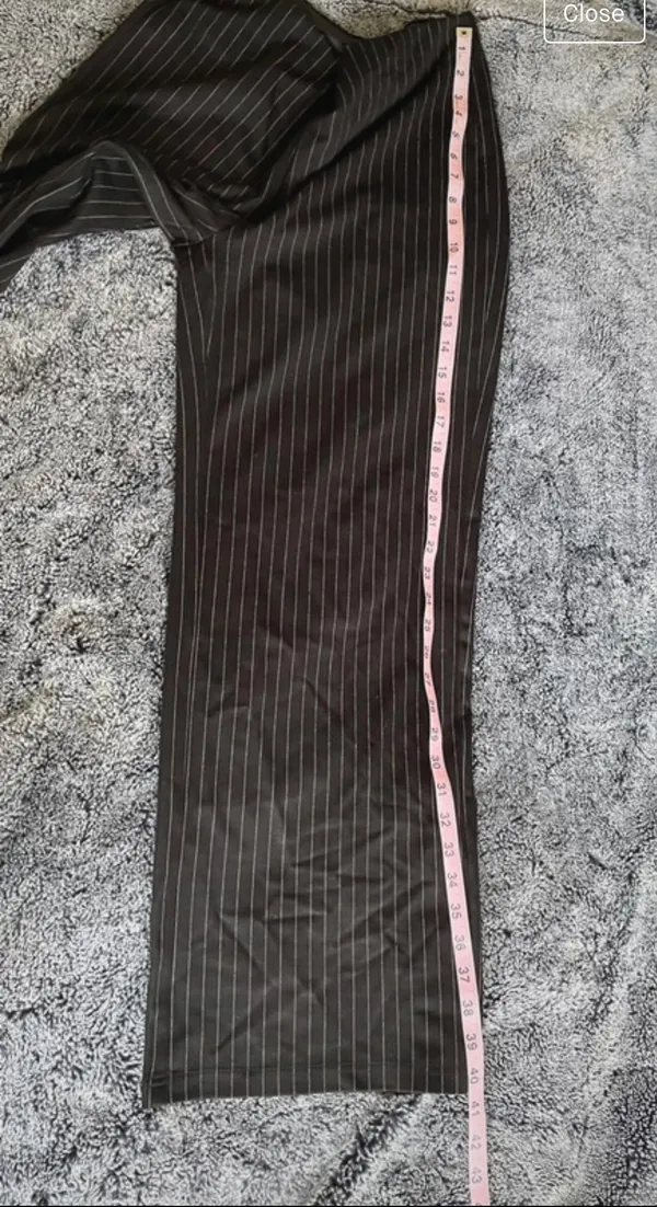 Women’s Pinstriped Flare Leg Pants (Plus Size: 0XL) - Image 9